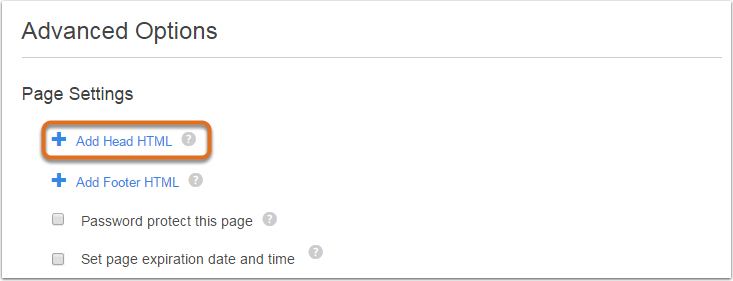 Add head HTML