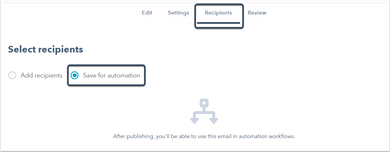Save for automation